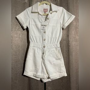 White Denim Romper!